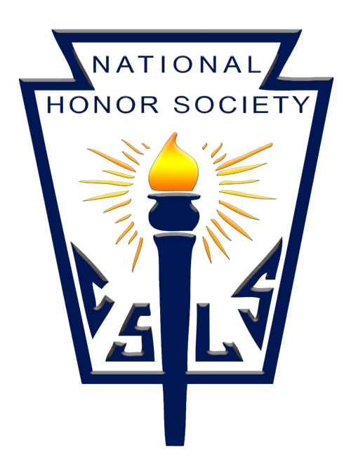 The National Honor Society logo has a torch in the center