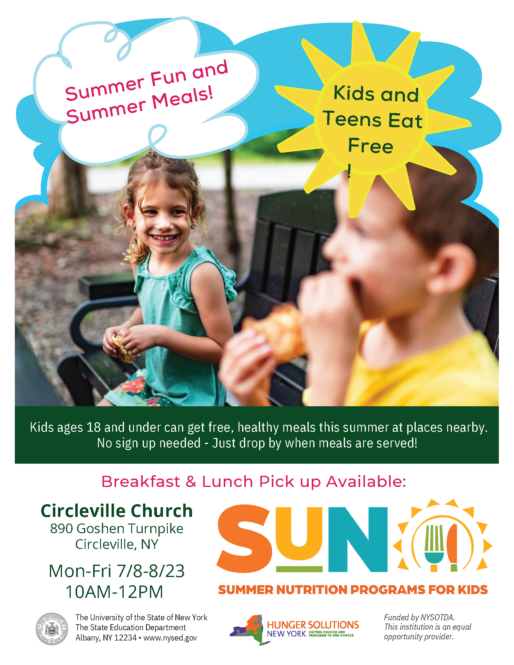 Breakfast and lunch available for all kids 18 and under this summer ...